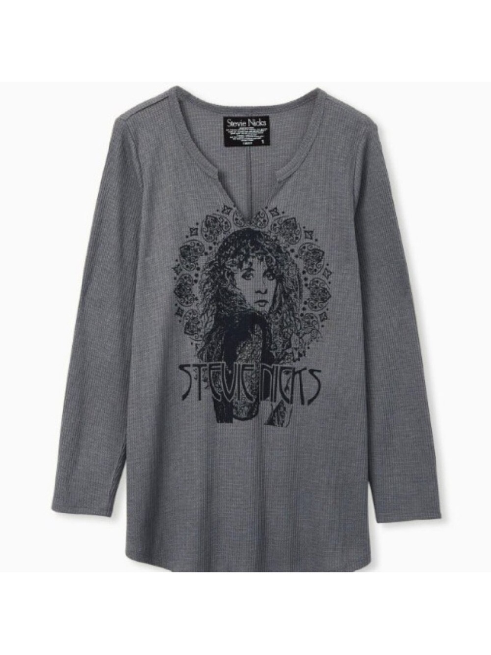 Torrid Stevie Nicks Music Graphic Design Waffle Knit V-Neck Thermal Top - Picture 3 of 12